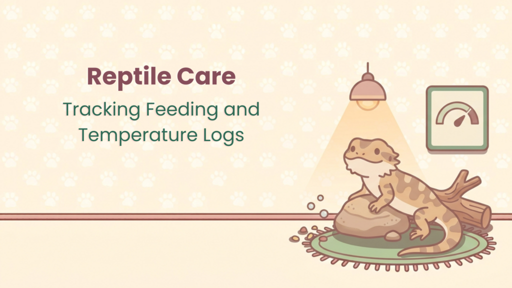 Reptile Care: Tracking Feeding and Temperature Logs