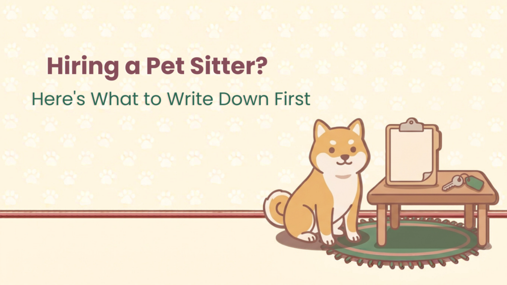 Hiring a Pet Sitter? Here’s What to Write Down First